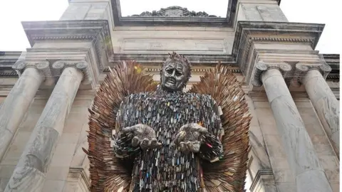 Wirral Council The Knife Angel at Birkenhead Park in Wirral