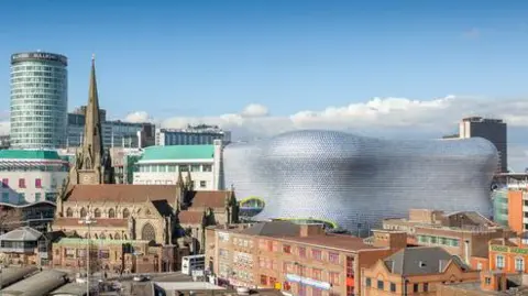 Getty Images St Martin's Church and Selfridges in Birmingham