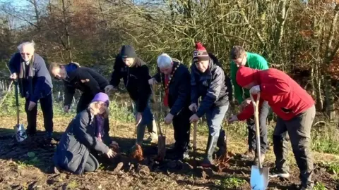 South Derbyshire District Council Trees being planted