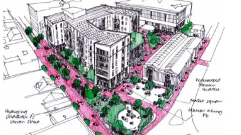 Torbay Council An artist's impression of what the development would look like at Union Square