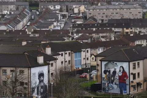 Reuters Murals on the gable walls of flats and houses in the Bogside in Derry