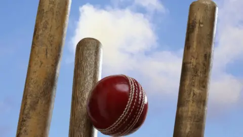 Getty Images Ball hits wicket