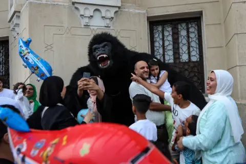 Fadel Dawod/Getty Images Muslims celebrate after the Eid al-Adha prayer at Al Seddik Mosque in the Heliopolis area of Cairo, Egypt - Wednesday 28 June 2023