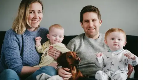 Brain Tumour Research Nick, Victoria and twin girls