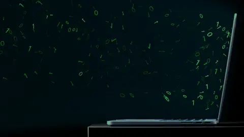 Getty Images Laptop with data