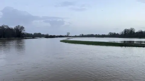 BBC/Hanna Neter Flooding around the River Cuckmere in East Sussex