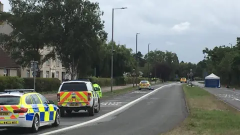 Scene of a crash in Cheltenham