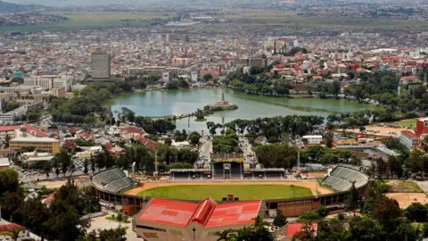 Universal Images Group via Getty Images View of the Mahamasina stadium in Antananarivo, Madagascar. File photo