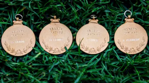 Manchester City The medals for Stan Horne, Paul Hince, Bobby Kennedy and the late Harry Dowd