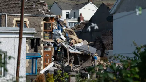 Getty Images House damaged by blast