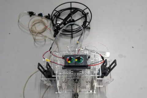 University of Nottingham Controls for a snake robot, including cables and dials