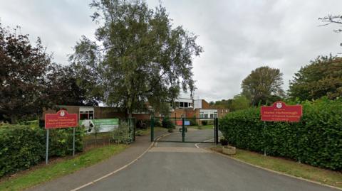 A general view of Market Harborough Church of England Primary School from the school gates