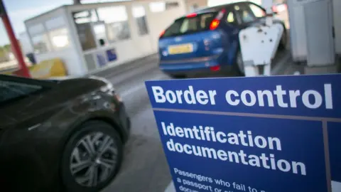 Getty Images Border post in Portsmouth