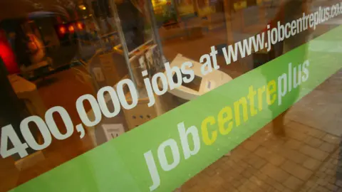 PA Media Job centre window showing numbers of vacancies