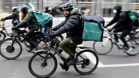 Reuters Deliveroo riders