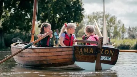 The Arthur Ransome Society Young children in the boat, Amazon, which was used in the 1974 film.