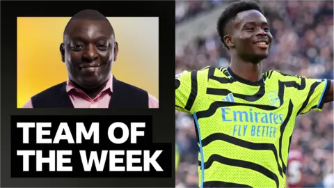 Bukayo Saka in Garth's team of the week