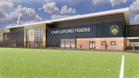Castleford Tigers/Highgrove Group/WMA Architects An artist's impression of the new main stand