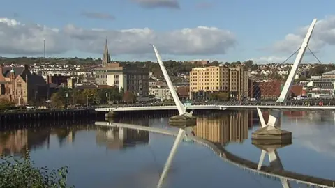 BBC The Peace Bridge over the River Foyle