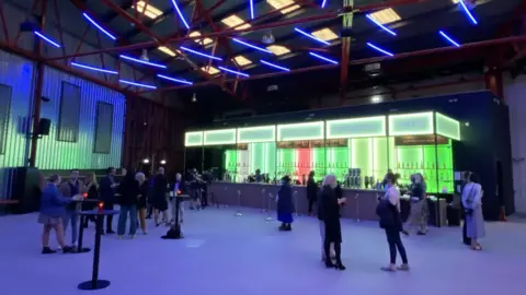 The foyer of the Troubadour Theatre in Wembley Park