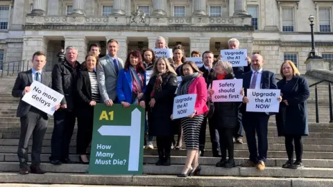 Group of campaigners at Stormont