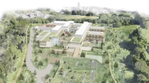 John Cooper Architecture Artist impression of new Velindre Cancer Centre