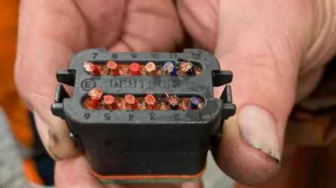 Brighton & Hove City Council Some of the wires cut 