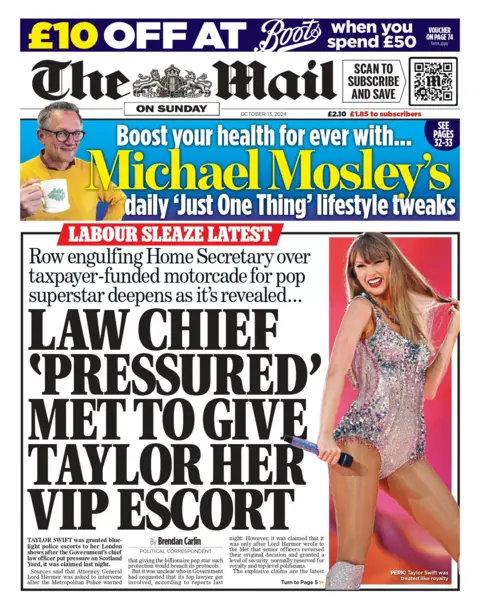  "Law main  'pressured' Met to springiness  Taylor her VIP escort" 