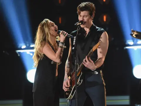 Getty Images Miley Cyrus and Shawn Mendes