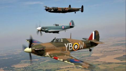 RAF planes flying