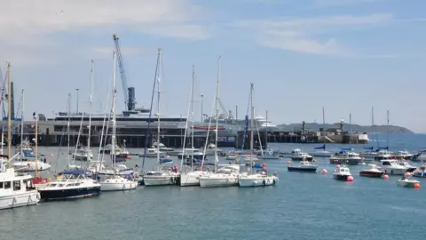 BBC A photo of the harbour