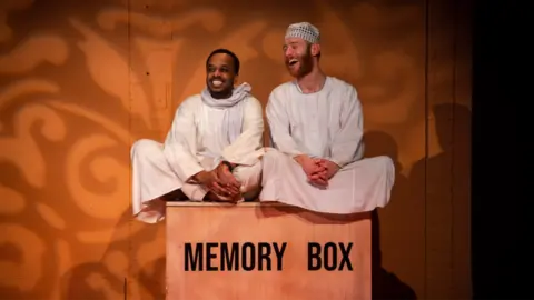 Platforma Festival Mohand and Peter, comedy duo, perform in costume live on stage