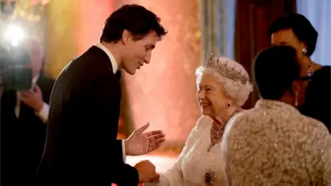 Reuters Queen Elizabeth and Justin Trudeau