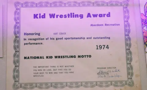 PA Kurt Cobain's wrestling certificate