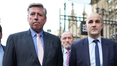 PA Media Sir Graham Brady (left) chairman of the 1922 Committee and Jake Berry, Conservative Party chairman