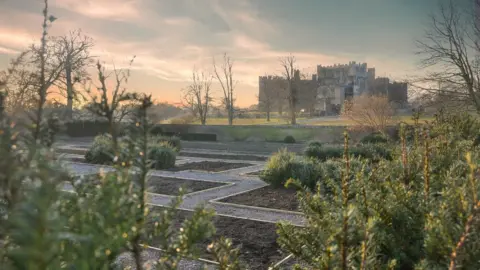 Raby Estates Walled garden with Raby Castle in background