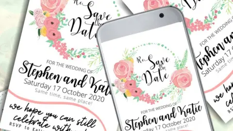 Cutesy Graphics Re-Save the Date cards