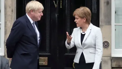 PA Media Nicola Sturgeon said she was "always happy to meet the prime minister"