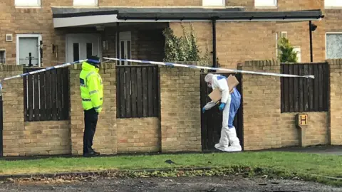 Police at scene of death