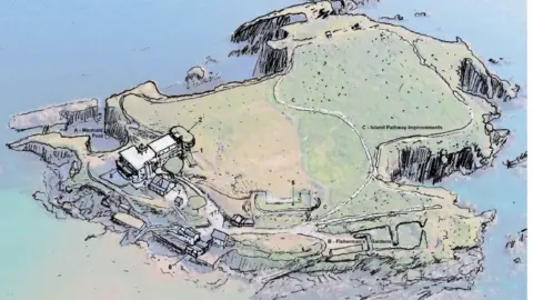 Burgh Island Hotel  A sketch of Burgh Island