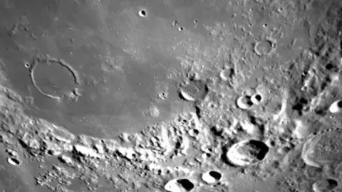 ISRO A photo of the moon's far side captured in 2023 by a camera on India's Chandrayaan-3 probe 