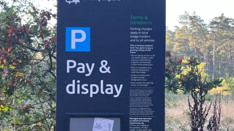 Pay and display board erected at car park