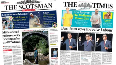 Scotland's papers: 18 July