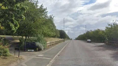 Google Walker Road in Byker, Newcastle. A footpath to the left leads to Solway Street. 