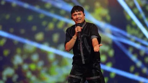 Reuters JJ, representing Austria, performs Wasted Love after being announced as the winner during the Grand Final of the 2025 Eurovision Song Contest in Basel, Switzerland, May 18, 202.