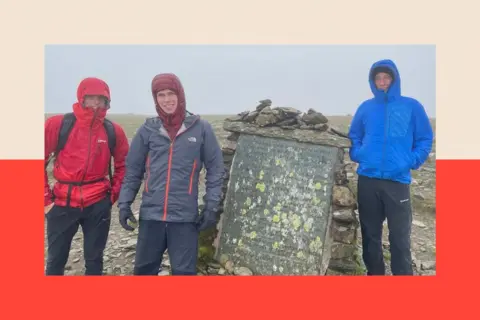 Left to right - Jack, Matty and Brandan on one of their trips