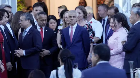 PA Media Mayor of London Sadiq Khan during King Charles III's Birthday Party reception at the British High Commissioner's Residence at Eden Hall, Tanglin in Singapore