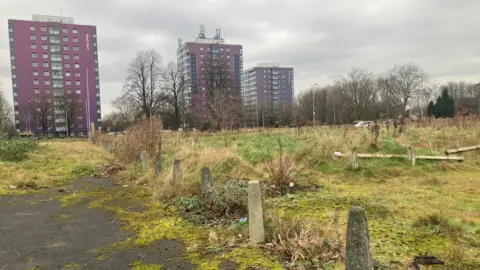 Photograph of bare  onshore  successful  Collyhurst - astir   10  years aft  respective  blocks of maisonettes were demolished astir   10 years ago.