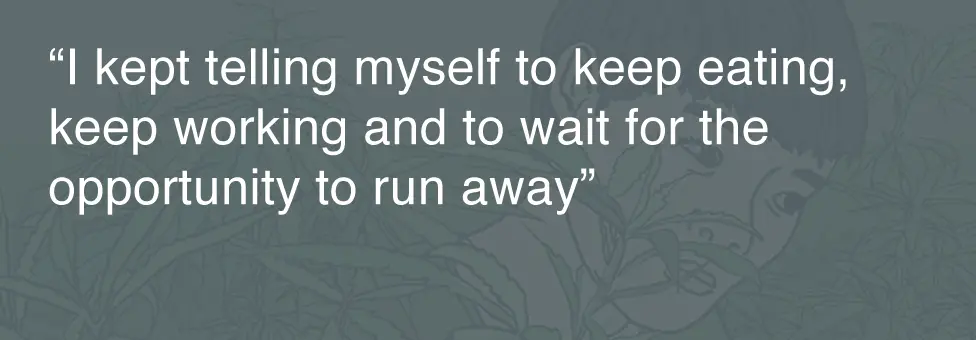 BBC Quotebox: I kept telling myself to keep eating, keep working and two wait for the opportunity to run away