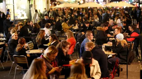 Getty Images People in Soho on 4 November 2020